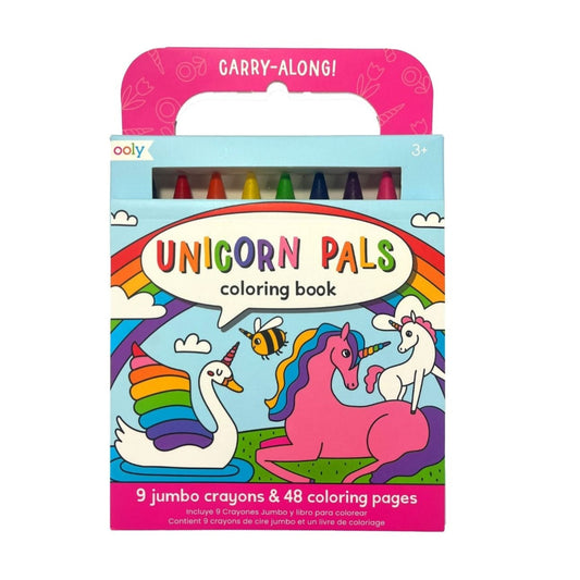 Carry Along Colouring Book & Crayon Set | Unicorn Pals available at Bear & Moo