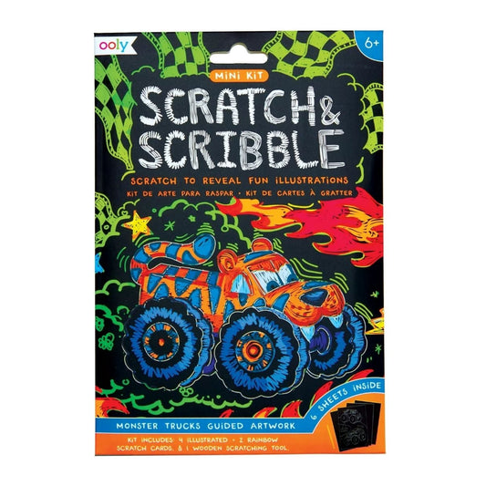 Ooly Mini Scratch & Scribble Art Kit | Monster Truck available at Bear & Moo
