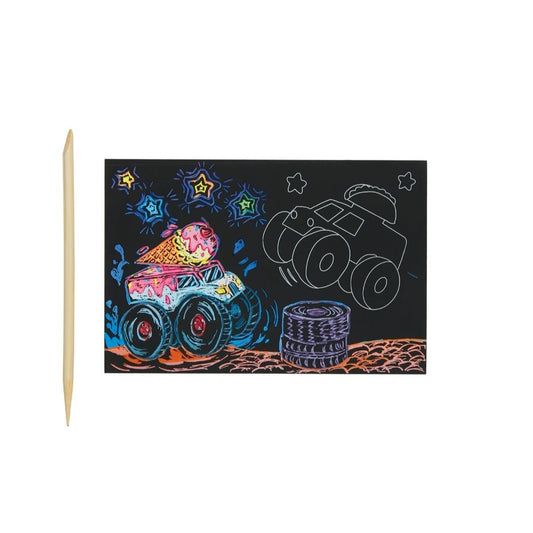 Ooly Mini Scratch & Scribble Art Kit | Monster Truck available at Bear & Moo