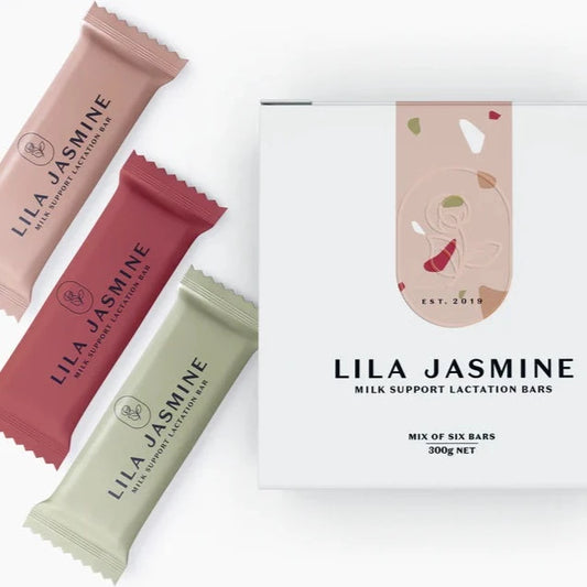 Lila Jasmine Lactation Bar | Mix of 6 breastfeeding support available at Bear & Moo