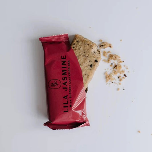 Lila Jasmine Lactation Bar | Berry and White Choc Milk Support Lactation Bars available at Bear & Moo