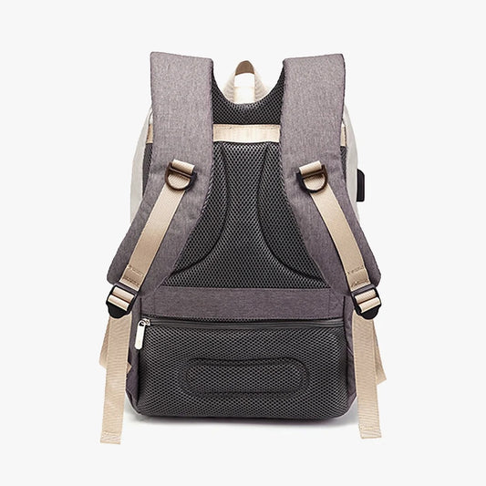 LUXE Baby Nappy Backpack & Change Mat Set | Beige/Brown available at Bear & Moo